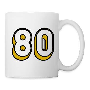 80. 80 YEARS. 80TH ANNIVERSARY. 80 YEARS ANNIVERSARY - Mug - white - Right