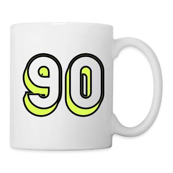 90. BIRTHDAY. HAPPY BIRTHDAY - Mug - white - Right