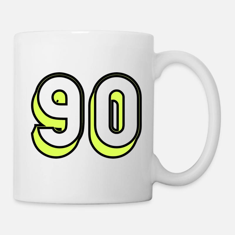 90. ANNIVERSAIRE. HAPPY BIRTHDAY - Mug blanc - blanc