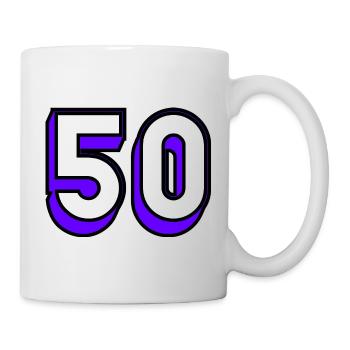 50. HAPPY BIRTHDAY. JOYEUX ANNIVERSAIRE - Mug blanc - blanc - Droite
