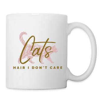Poils de chats Je m’en fiche - Mug blanc - blanc - Droite