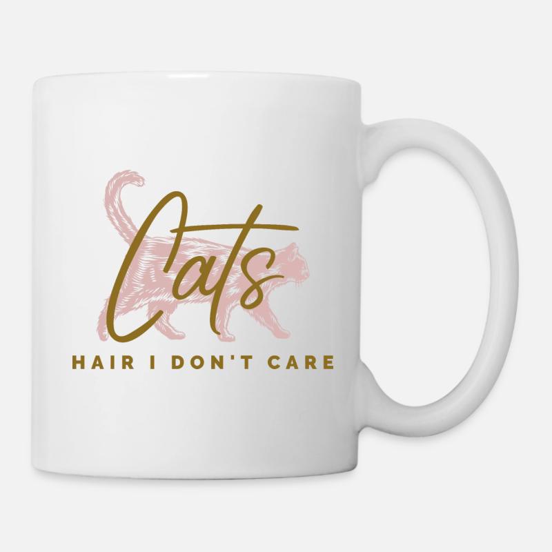 Cats Hair I Don't Care - Mug - white