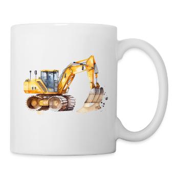 Bagger - Tasse - Weiß - Rechts