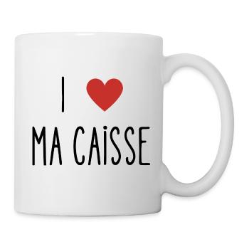 i love ma caisse - Mug blanc - blanc - Droite