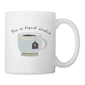 Le thé est une sagesse liquide - Mug blanc - blanc - Droite
