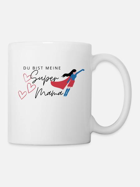 Meine Supermama - Tasse - Weiß