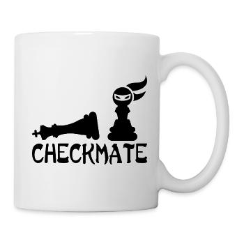 Chess player pieces checkmate - Mug - white - Right