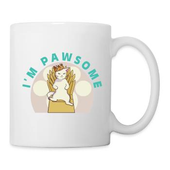 Chat mignon blanc - Mug blanc - blanc - Droite