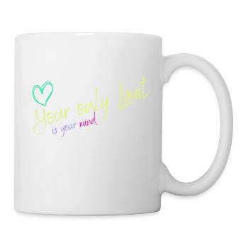 Motivation - ohne Grenzen / keine Limits - Tasse - Weiß - Rechts