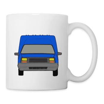 Blauer Französischer Kastenwagen Express - Tasse - Weiß - Rechts