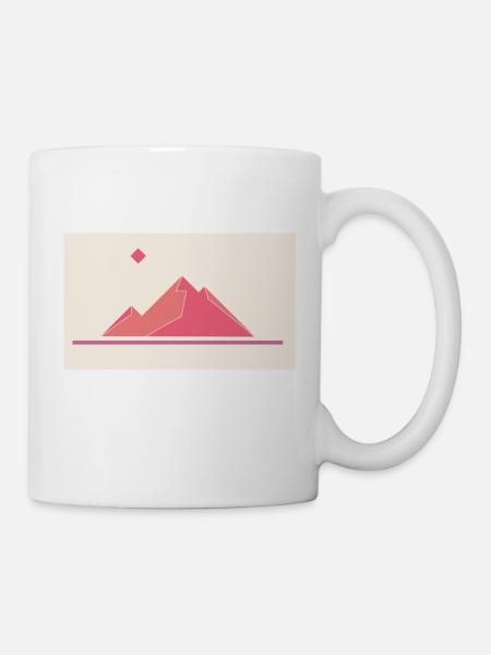 Rote Berge - Tasse - Weiß