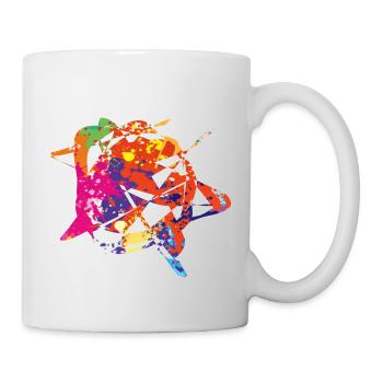 Geometrie und Farbe - Tasse - Weiß - Rechts