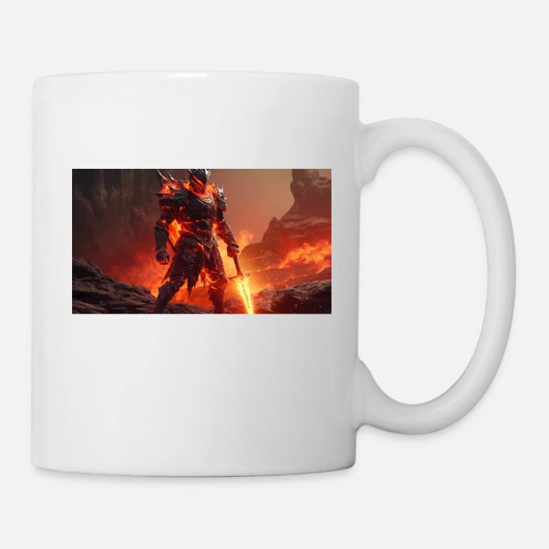Chevalier de lave fantastique - Mug blanc - blanc