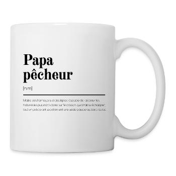 Papa Pêcheur : Cadeau pour papa - Mug blanc - blanc - Droite
