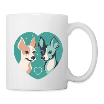 Liebe zu Hunden - Tasse - Weiß - Rechts