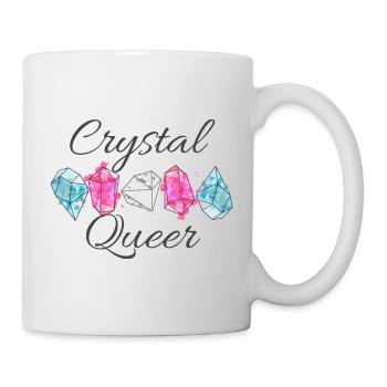 Crystal Queer Trans Pride Regenbogen Kristalle - Tasse - Weiß - Rechts