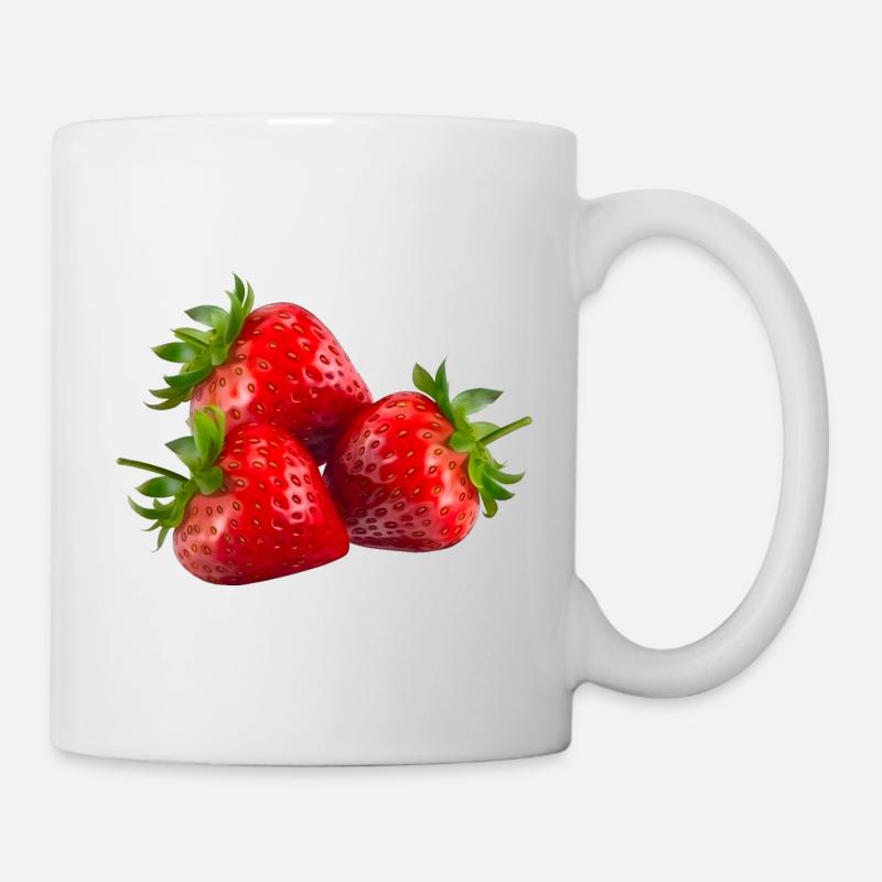 Fraises - Mug blanc - blanc