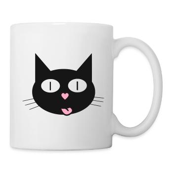 Chat mignon, matou au nez en forme de cœur - Mug blanc - blanc - Droite