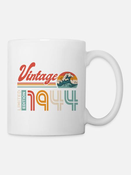 1944 Anniversaire Cadeau Né en 1944 - Mug blanc - blanc