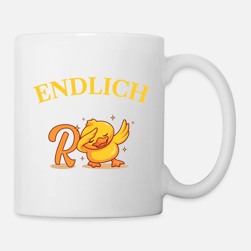 Endlich Rente Humor Ente Geschenk - Tasse - Weiß