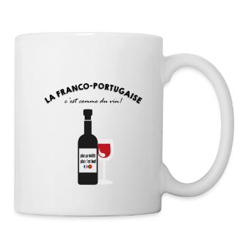 la franco-portugaise, c'est comme du vin! - Mug blanc - blanc - Droite