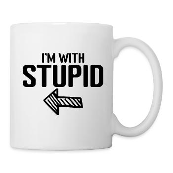 I'm With Stupid - Mug blanc - blanc - Droite