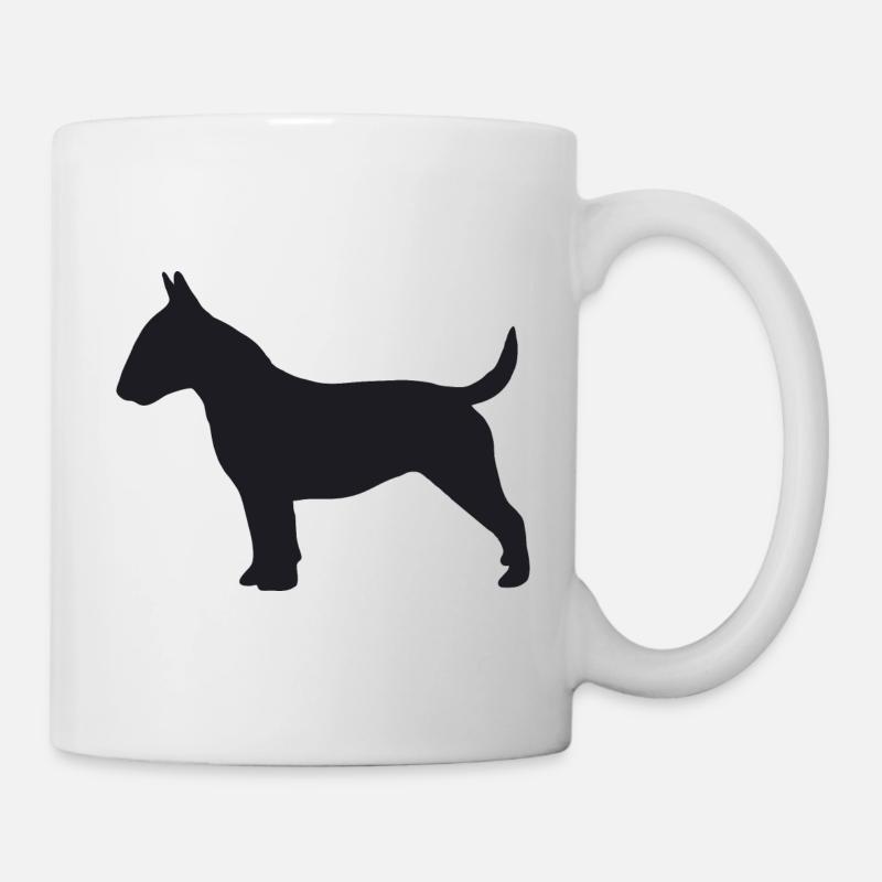 Bullterrier Silhouette - Tasse - Weiß