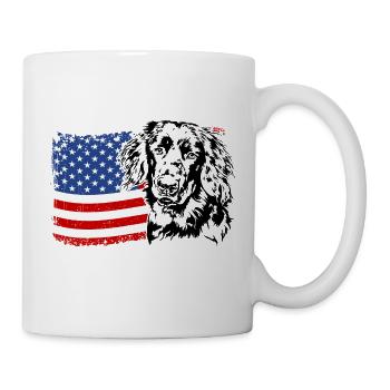Hovawart America Flag Dog Dogs Wilsigns - Mug - white - Right