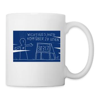 LIEBE. Kopfüber gelesen. - Tasse - Weiß - Rechts