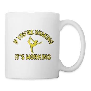 Funny Yoga Pose Workout Lover - Mug - white - Right