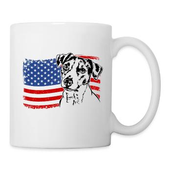 Jack Russell Terrier America Flag Dogs Wilsigns - Mug - white - Right