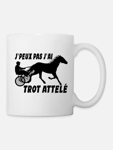 Trot Attelé Je Peux Pas J'ai Trot Attelé Driver - Mug blanc - blanc
