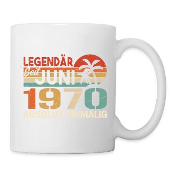 Legendär seit Juni 1970 - Geburtstag 1970 - Tasse - Weiß - Rechts