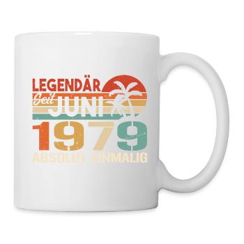 Legendär seit Juni 1979 - Geburtstag 1979 - Tasse - Weiß - Rechts
