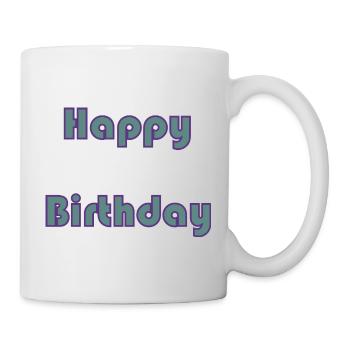ALLES GUTE ZUM GEBURTSTAG. ALLES GUTE ZUM GEBURTSTAG. JAHRESTAG. - Tasse - Weiß - Rechts