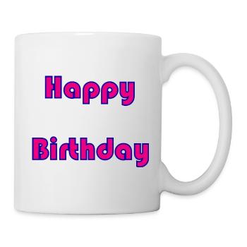 ALLES GUTE ZUM GEBURTSTAG. ALLES GUTE ZUM GEBURTSTAG. JAHRESTAG. - Tasse - Weiß - Rechts