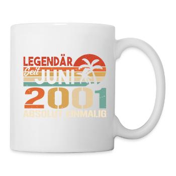 Legendär seit Juni 2001 - Geburtstag 2001 - Tasse - Weiß - Rechts
