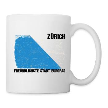 Zürich, die freundlichste Stadt Europas - Tasse - Weiß - Rechts