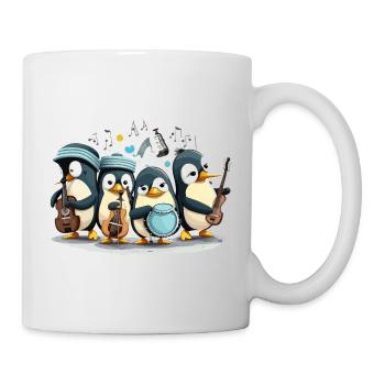 Die Pinguin-Band - Tasse - Weiß - Rechts