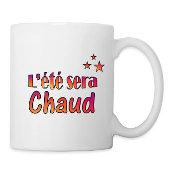L été sera chaud - Mug blanc - blanc - Droite