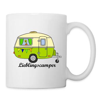 Vintage-Wohnwagen Lieblingsmensch - Tasse - Weiß - Rechts