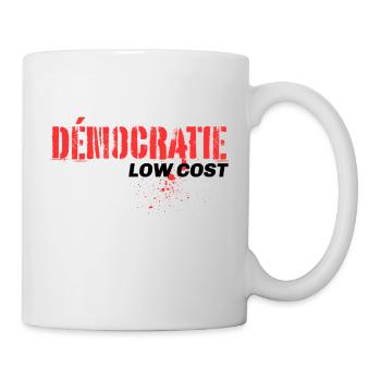 Démocratie Low Cost ? - Mug blanc - blanc - Droite