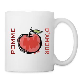 Pomme d'amour - Mug blanc - blanc - Droite