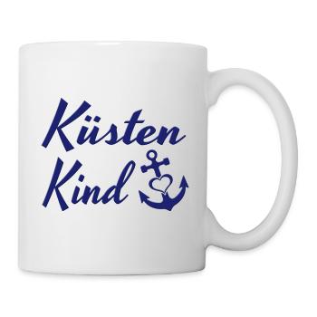 Küsten Kind Küsten Kind. Meer norddeutsch Hamburg - Tasse - Weiß - Rechts