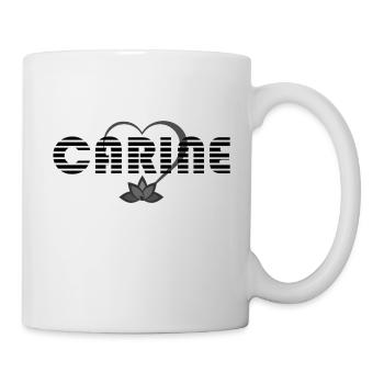 Carine typographie noir étymo d'origine grecque - Mug blanc - blanc - Droite
