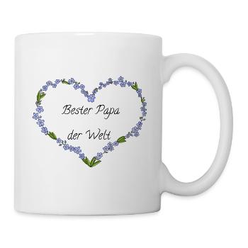 Bester Papa der Welt - Tasse - Weiß - Rechts