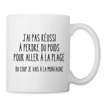 pas réussi à perdre du poids pour aller à la plage - Mug blanc - blanc - Droite