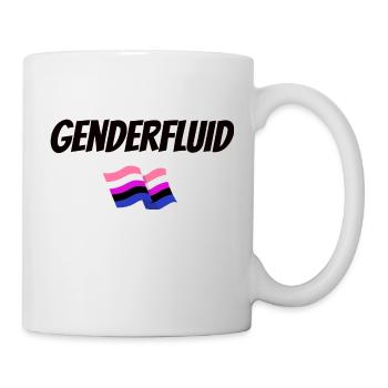 T-shirt drapeau genderfluid - Mug blanc - blanc - Droite
