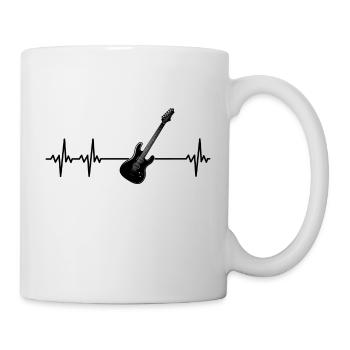 Guitare électrique Fréquence Impulsion Cadeau Noir - Mug blanc - blanc - Droite