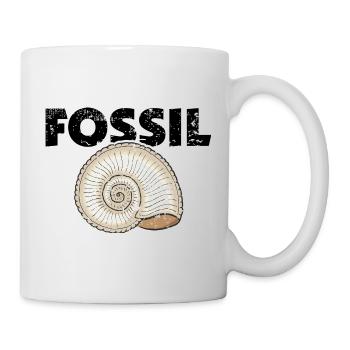 Zweideutig Fossil, Urgestein, Rarität, - Tasse - Weiß - Rechts